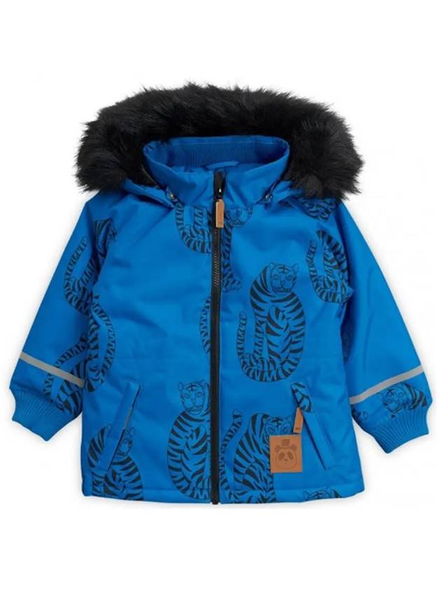 Kids Tiger Blue Parka Jacket 19710116 60 - MINI RODINI - BALAAN 5