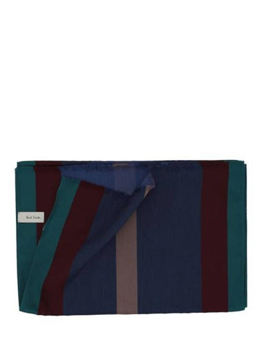 Stripe Scarf Cobalt Blue - PAUL SMITH - BALAAN 1