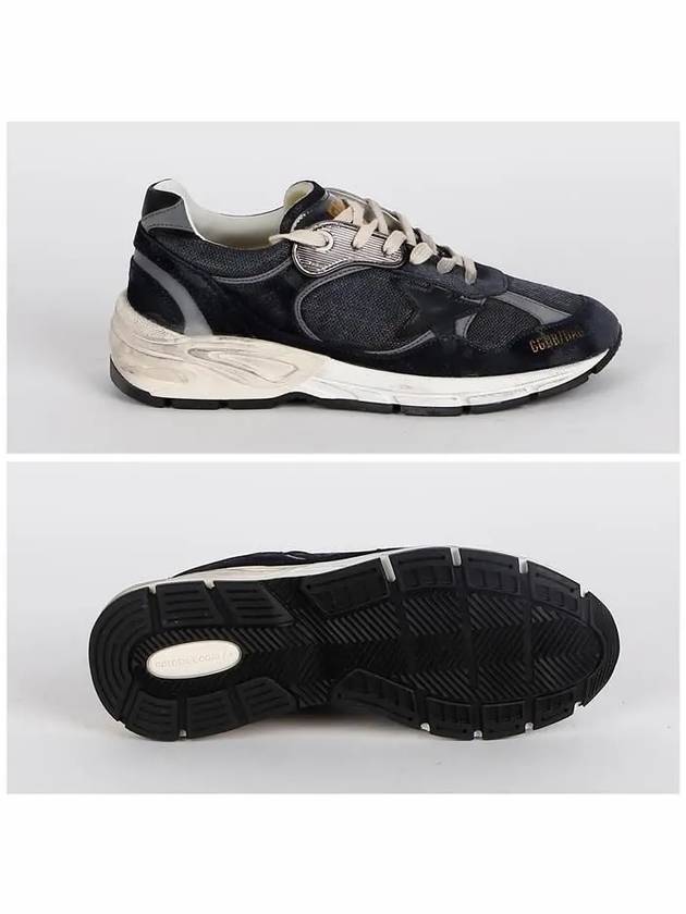 Running Leather Mesh Suede Low Top Sneakers Dark Blue - GOLDEN GOOSE - BALAAN 4