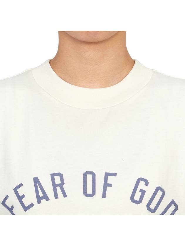 Logo Print Short Sleeve T Shirt White - FEAR OF GOD - BALAAN 6