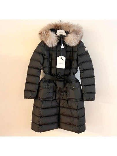 Khloe Long Down Jacket Black - MONCLER - BALAAN 2