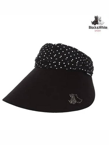 Dot Hat Variant Visor 8711LBBBBLACK - BLACK&WHITE - BALAAN 1