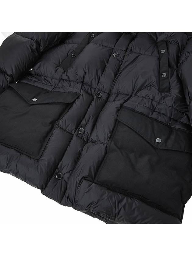 Logo Applique Nylon Puffer Coat Black - BURBERRY - BALAAN 9