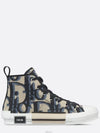 Oblique Jacquard B23 High Top Sneakers Black Beige - DIOR - BALAAN 3