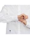 CD Embroidered Cotton Shirt White - DIOR - BALAAN 10