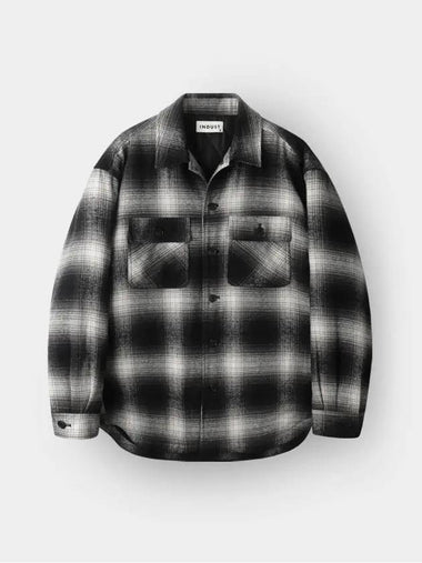 Ombre check quilted shirt jacket black - INDUST - BALAAN 1