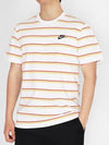 NSW Striped Short Sleeve T-Shirt White - NIKE - BALAAN 2