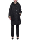 Women's Diamond Quilted Hoodie Single Coat Black - BURBERRY - BALAAN 4