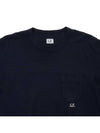 Small Logo Pocket Cotton Short Sleeve T-Shirt Total Eclipse - CP COMPANY - BALAAN 4