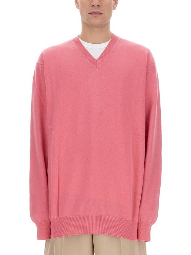 Shirt Long Sleeve Ribbed Wool Sweater FLN009 - COMME DES GARCONS - BALAAN 2