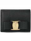 Vara Bow Gloss Flap Half Wallet Black - SALVATORE FERRAGAMO - BALAAN 2