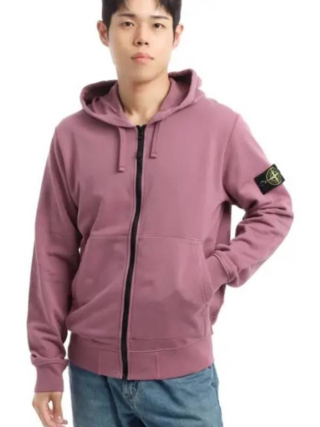 Cotton Fleece Full Zip Hooded Sweatshirt 811564251 V0086 - STONE ISLAND - BALAAN 1