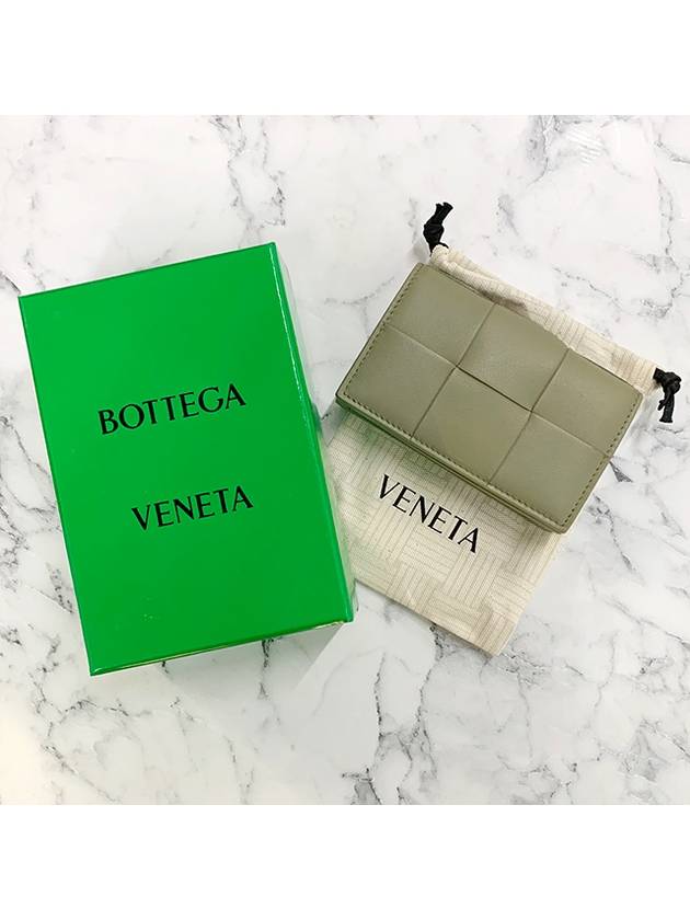 Intrecciato Flap Card Wallet Travertine - BOTTEGA VENETA - BALAAN 3