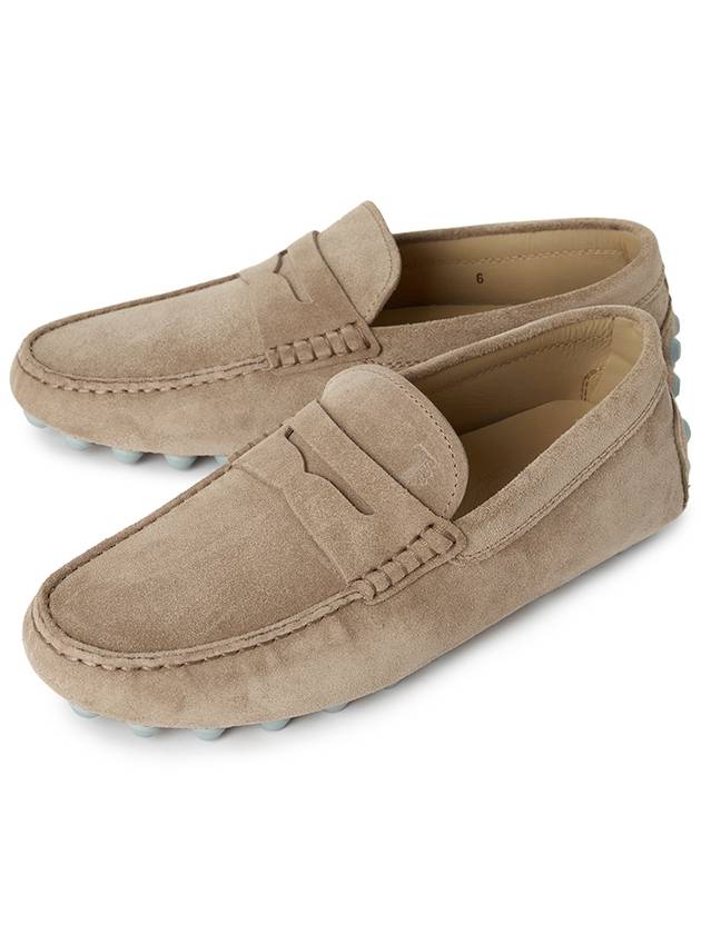 Gommino Bubble Suede Driving Shoes Beige - TOD'S - BALAAN 2