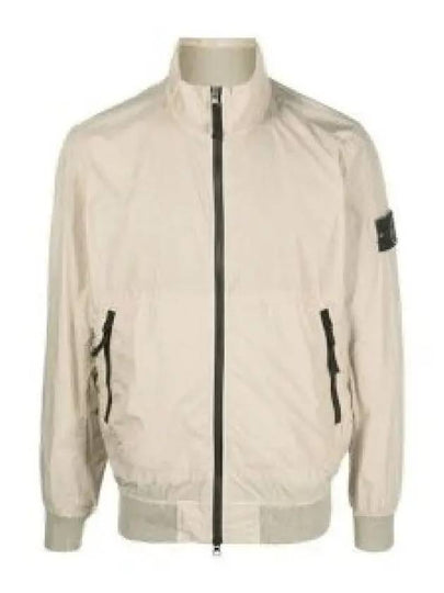 Garment Dyed Crinkle Reps Nylon Zip-up Jacket Beige - STONE ISLAND - BALAAN 2