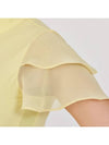 Golf Wear Chiffon Wings High Neck Short Sleeve T-Shirt Lemon - J JANE - BALAAN 5