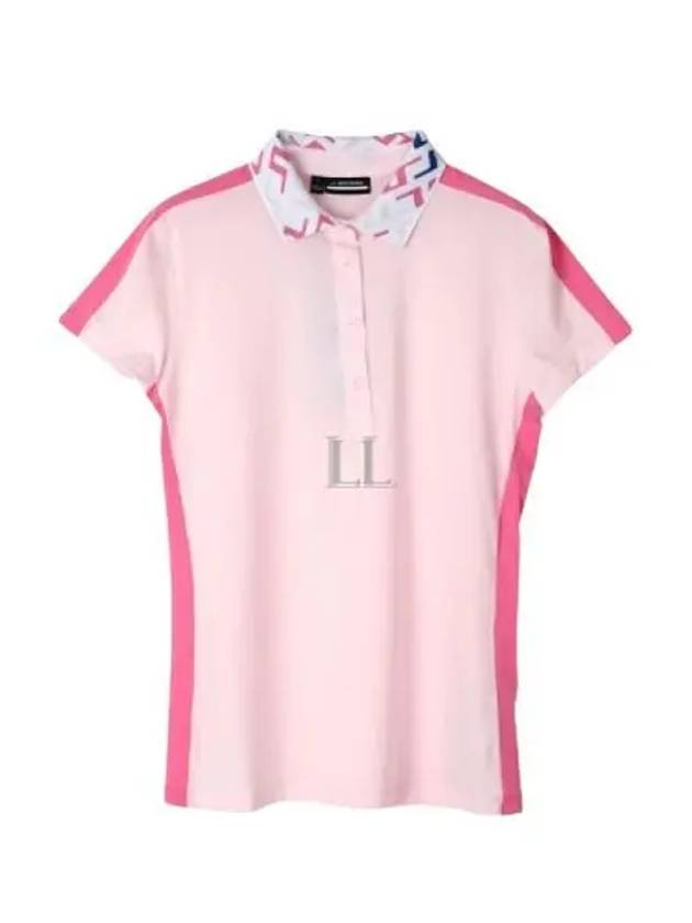 Tilda Polo Short Sleeve T-Shirt Pink - J.LINDEBERG - BALAAN 2