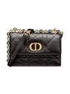 Miss Caro Cannage Lambskin Cross Bag Black - DIOR - BALAAN 1