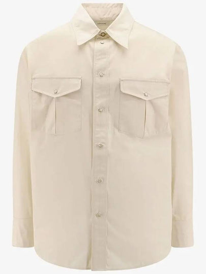 Western Poplin Long Sleeve Shirt Beige - LEMAIRE - BALAAN 2