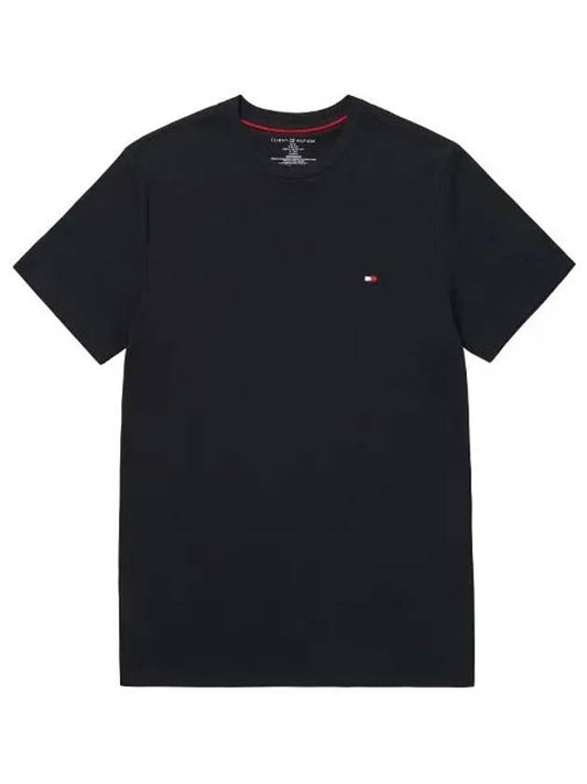 Core Flag Short Sleeve T-Shirt Black - TOMMY HILFIGER - BALAAN 1