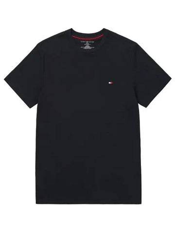 Core Flag Short Sleeve T-Shirt Black - TOMMY HILFIGER - BALAAN 1