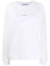 Mini Logo Crew Neck Sweatshirt White - ACNE STUDIOS - BALAAN 2