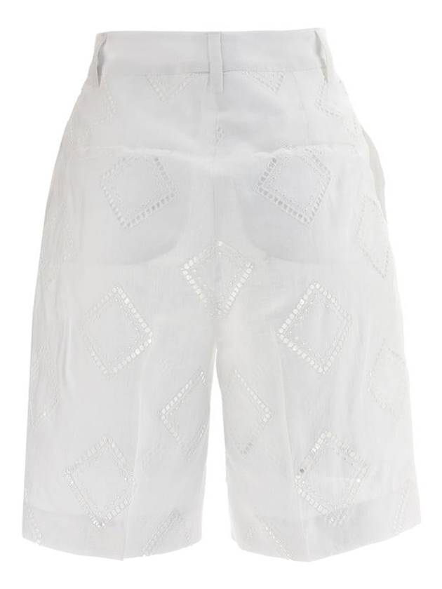 Kiton Embroidered Linen Bermuda Shorts - KITON - BALAAN 2