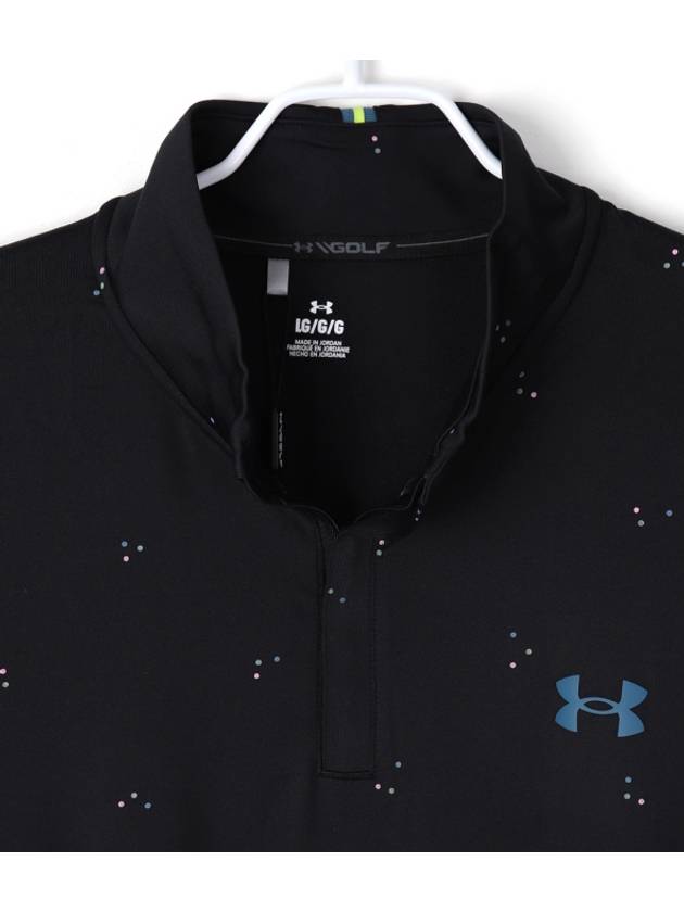 Men's Playoff Printed Half Zip Long Sleeve T-Shirt Black - UNDER ARMOUR - BALAAN 4