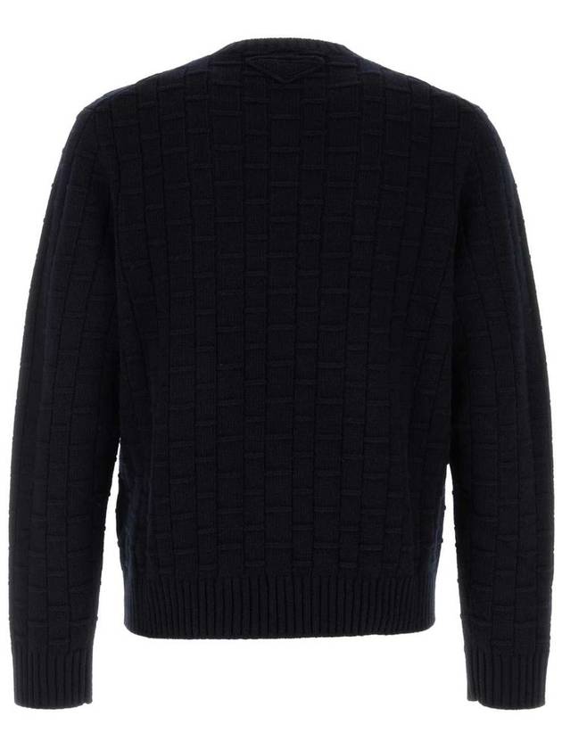 Crew neck knit top navy - PRADA - BALAAN 8