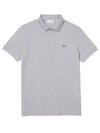 Men's Paris Regular Fit Stretch Cotton Pique Short Sleeve Polo Shirt Grey - LACOSTE - BALAAN.