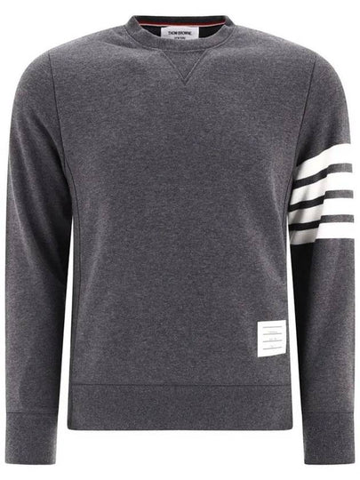 4 Bar Loopback Jersey Sweatshirt Dark Grey - THOM BROWNE - BALAAN 2