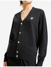 Fox Head Patch Classic Cardigan Anthracite - MAISON KITSUNE - BALAAN 6