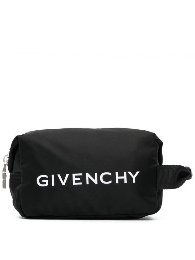 Logo Print Zipped Pouch Bag Black - GIVENCHY - BALAAN 2