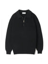 Bruno half zip-up collar knit top black - INDUST - BALAAN 1