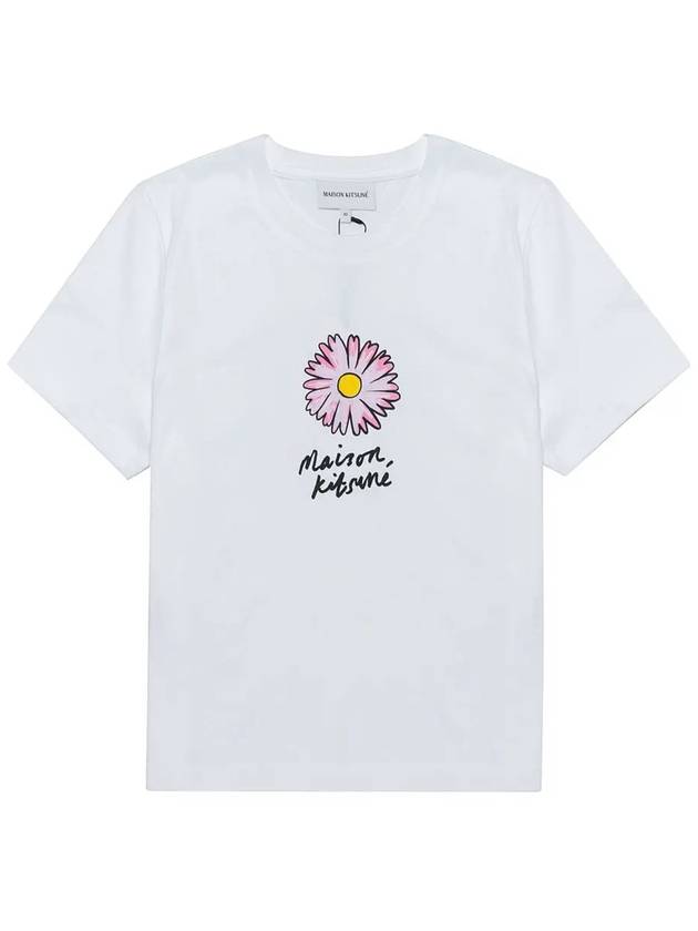 Floating Flower Short Sleeve T-Shirt White - MAISON KITSUNE - BALAAN 3