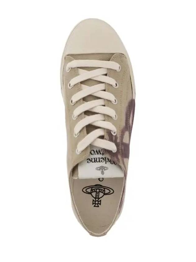 Cappuccino Canvas Plimsoll Low Top Sneakers Tan Beige - VIVIENNE WESTWOOD - BALAAN 5