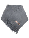 Wool Fringe Scarf Grey Melange - ACNE STUDIOS - BALAAN 5