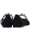 Women s Ade Suede Flat Shoes SZR BLACK WHITE - JIMMY CHOO - BALAAN 4