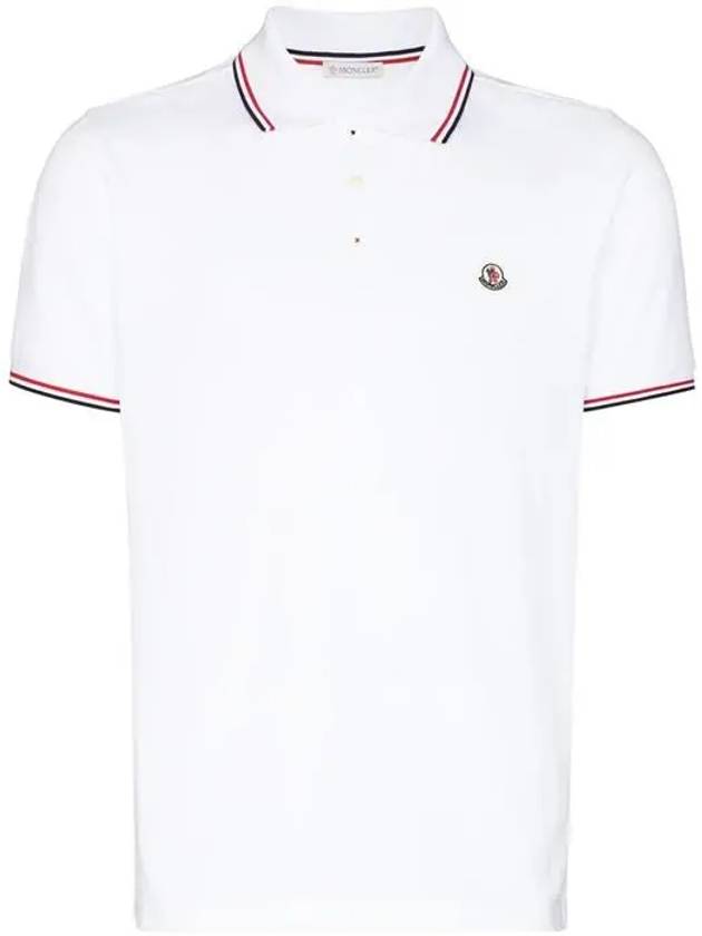 8A70300 84556 Logo Patch Polo Pique Short Sleeve - MONCLER - BALAAN 1