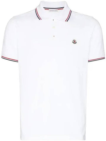 8A70300 84556 Logo Patch Polo Pique Short Sleeve - MONCLER - BALAAN 1