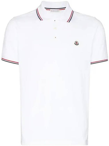 8A70300 84556 Logo Patch Polo Pique Short Sleeve - MONCLER - BALAAN 1