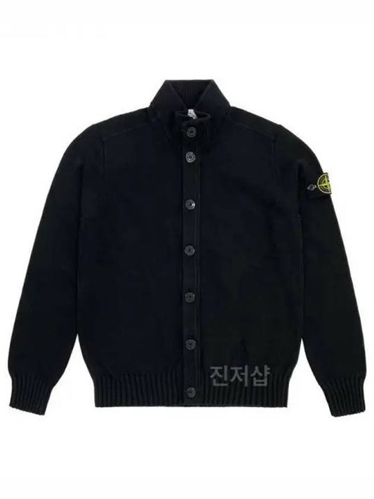 Winter cotton cardigan knit black 37434722 1038430 - STONE ISLAND - BALAAN 1