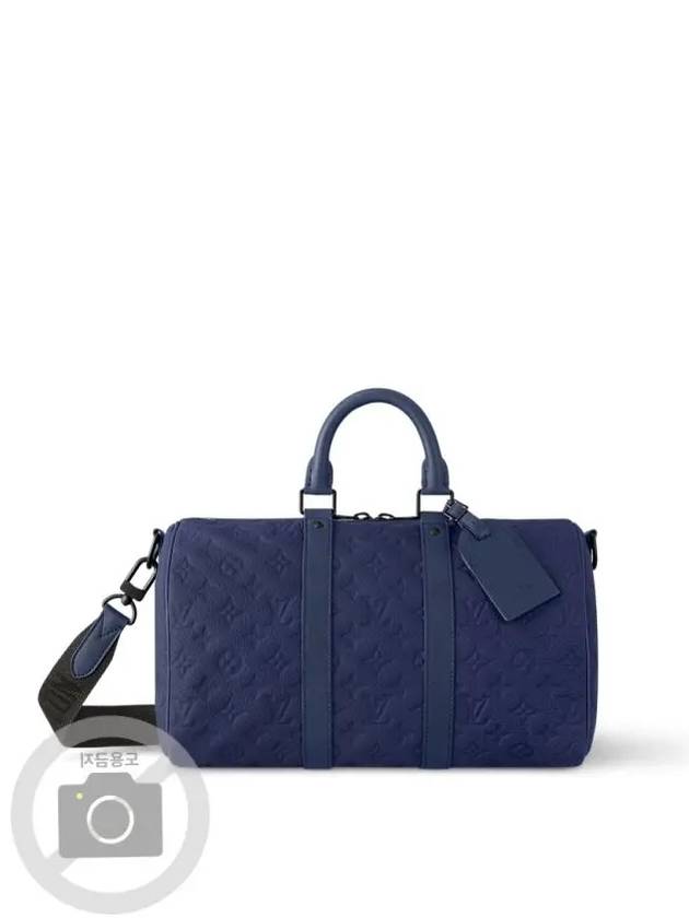 Keepall Bandouliere 35 Tote Bag Navy - LOUIS VUITTON - BALAAN 3