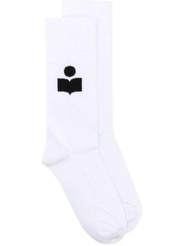 Siloki Logo Socks White - ISABEL MARANT - BALAAN 1