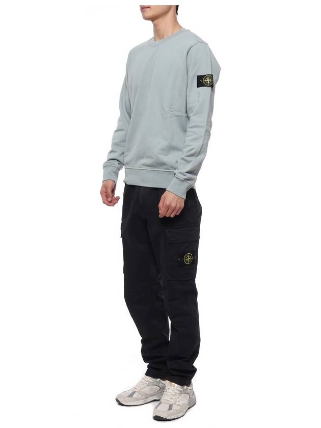 Wappen Patch Crew Neck Sweatshirt Dusty Mint - STONE ISLAND - BALAAN 5