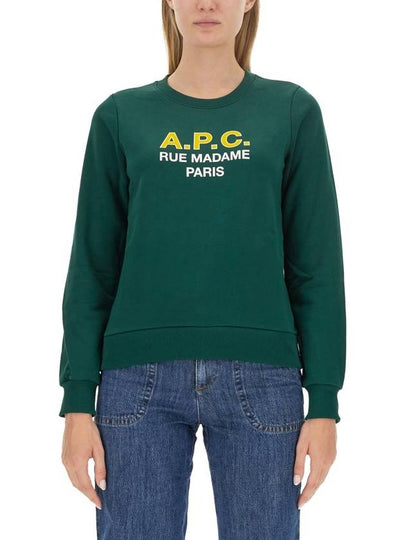 Women's Madame Logo Print Knit Top Green - A.P.C. - BALAAN 2