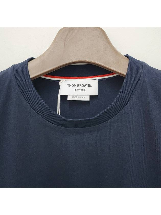 Hector Patch Short Sleeve T-Shirt Navy - THOM BROWNE - BALAAN 5