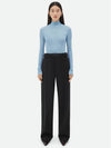 Light Wool Wide Leg Pants Black - BOTTEGA VENETA - BALAAN.