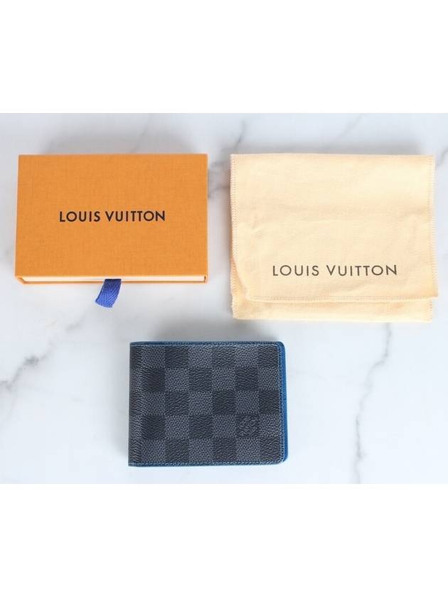 Graphite Blue Damier Bicycle Wallet - LOUIS VUITTON - BALAAN 2