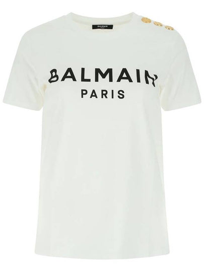 Logo Crew Neck Short Sleeve T-Shirt White - BALMAIN - BALAAN 2